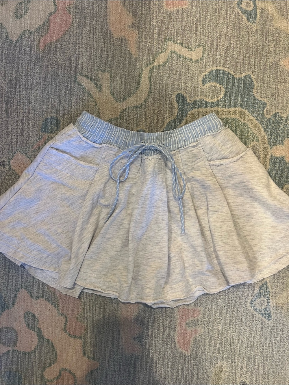 Mustard Seed Light Gray Drawstring Skort